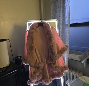 Pink and Peach Ruffled Blouse